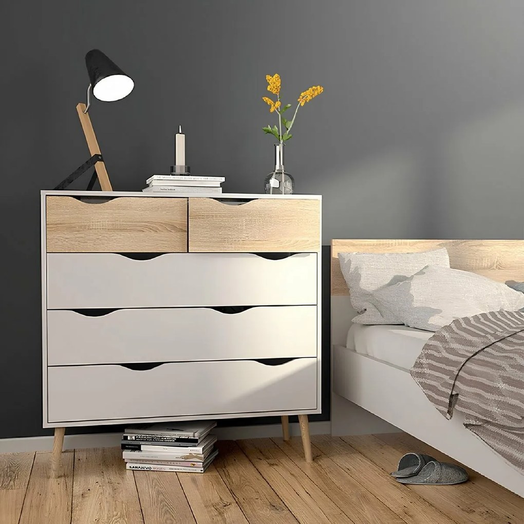 OSLO 75456 komód, fehér