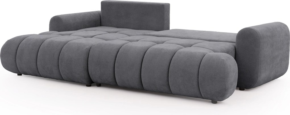 Lutario Mini ágyazható balos sarokkanapé - szürke szenil Vibe 95