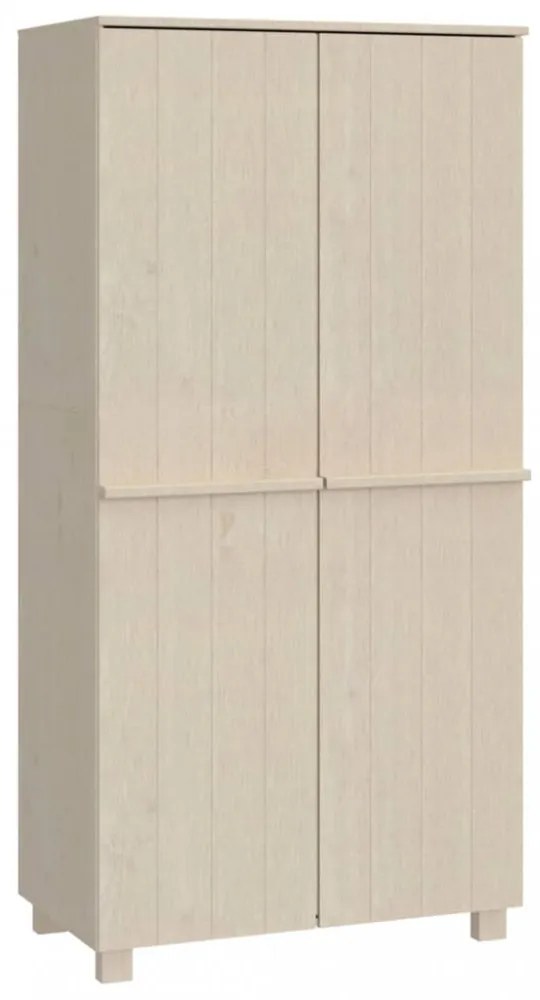 HAMAR mézbarna tömör fenyőfa gardrób 89 x 50 x 180 cm