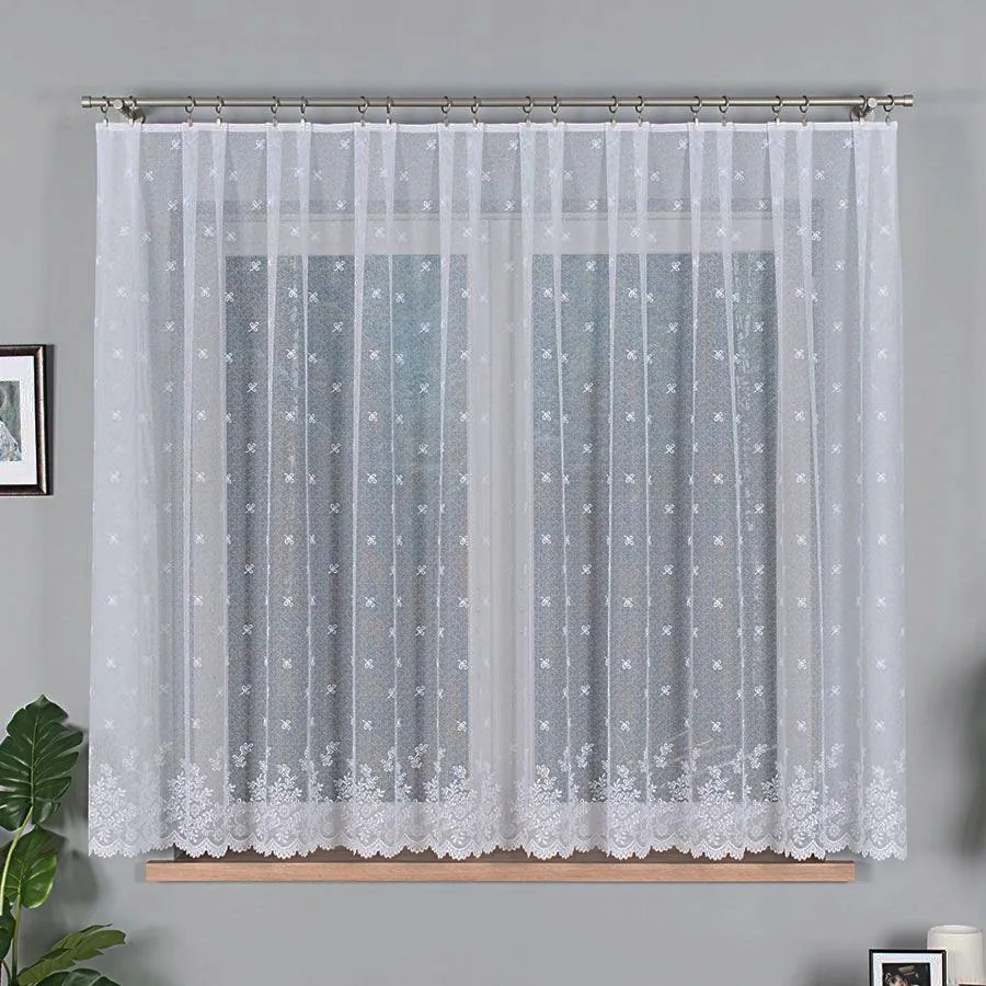 Mg Függöny jacquard 54160M Fehér 200x160cm Kész Szalaggal M