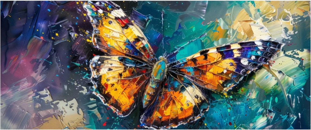 Kép - Pillangó, olajfestmény (120x50 cm)