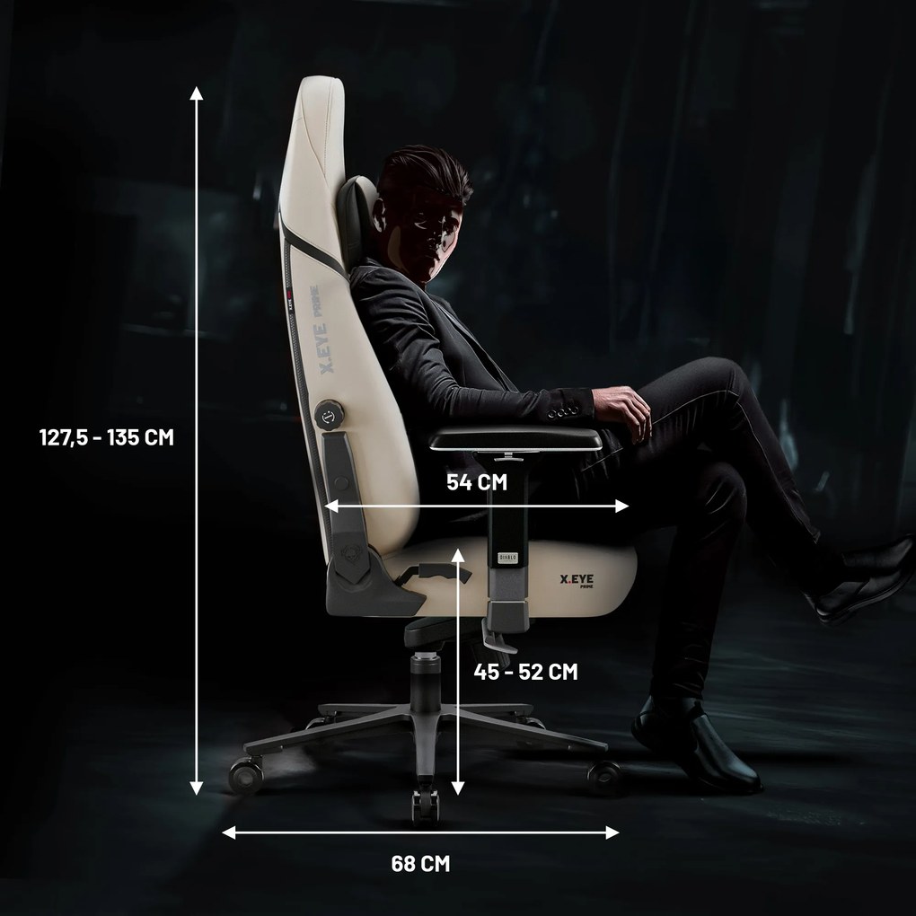 Gamer szék Normal Size bézs-fekete: Diablo X-Eye Prime Desert Storm