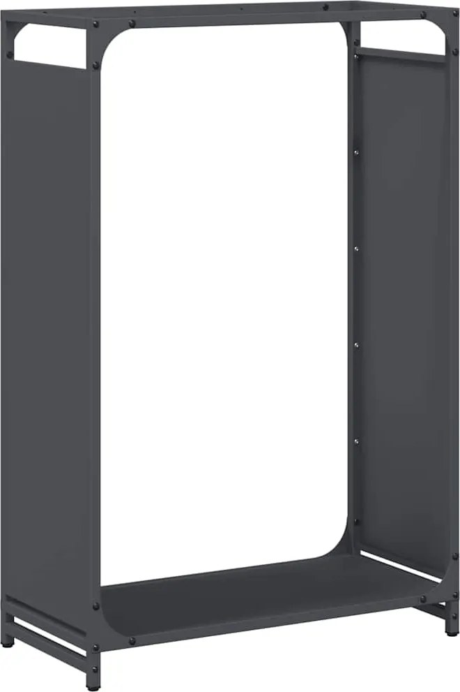 vidaXL antracitszürke hidegen hengerelt acél tűzifatároló 60x28x90 cm