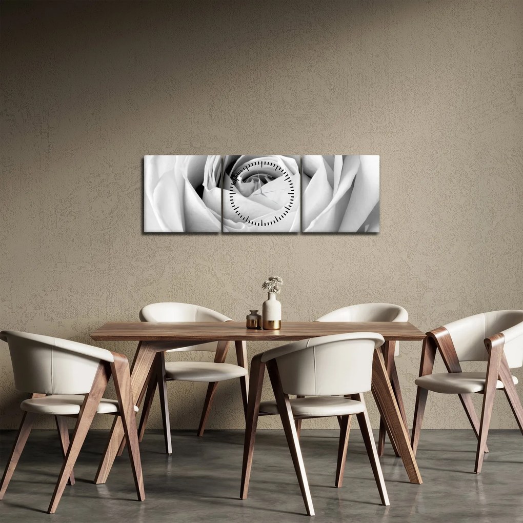 Kép - Rózsa virág részlete (órával) (90x30 cm)