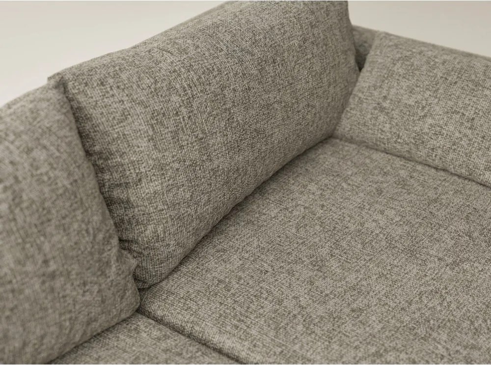 Barna zsenília kinyitható-tárolóhelyes sarokkanapé (bal oldali-heverő résszel) Leon – Maison de Rêve