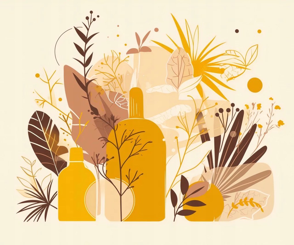 Poszter 60x50cm Arany növények