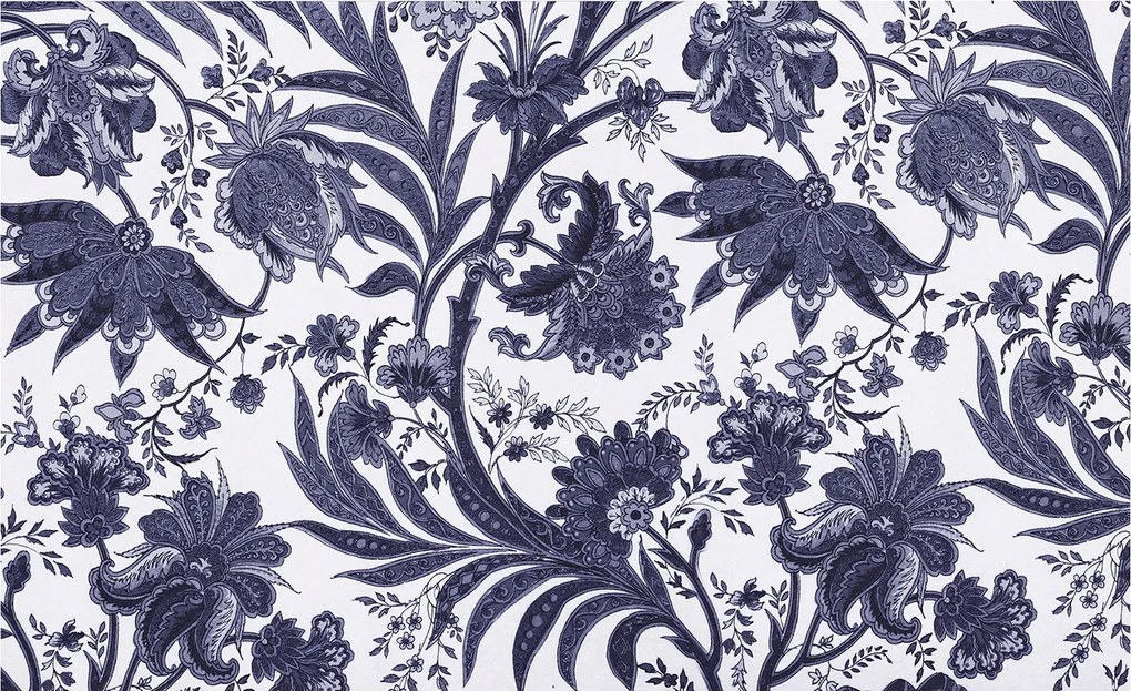 Flizelin fotótapéta Kék Virágok Elegancia a nappaliba 250x175 +ragasztó