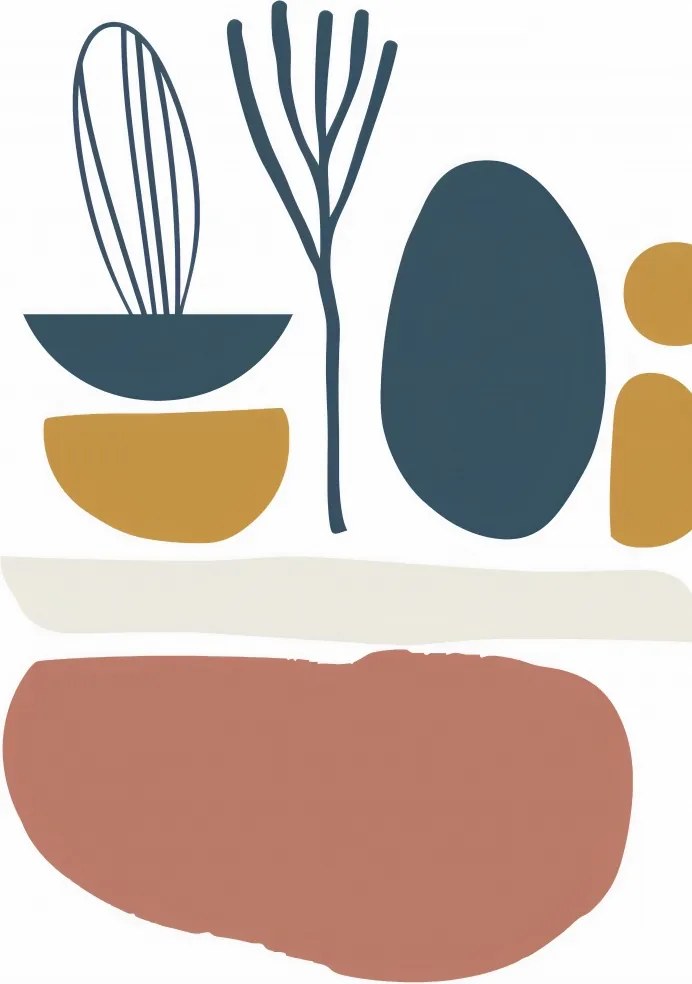 Poszter 56,6x86,4cm Stílusos Növényzet