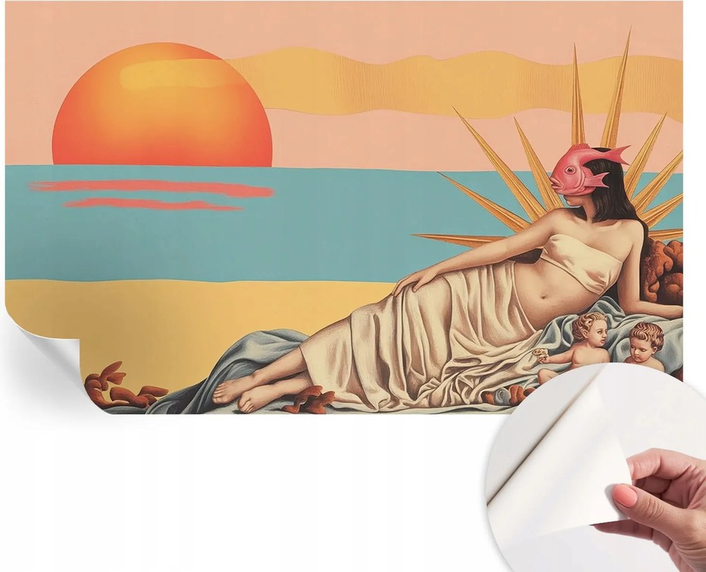 Dekoratív Öntapadós Tapéta Divatos Minták Nyugati szürrealizmus 416x254 cm