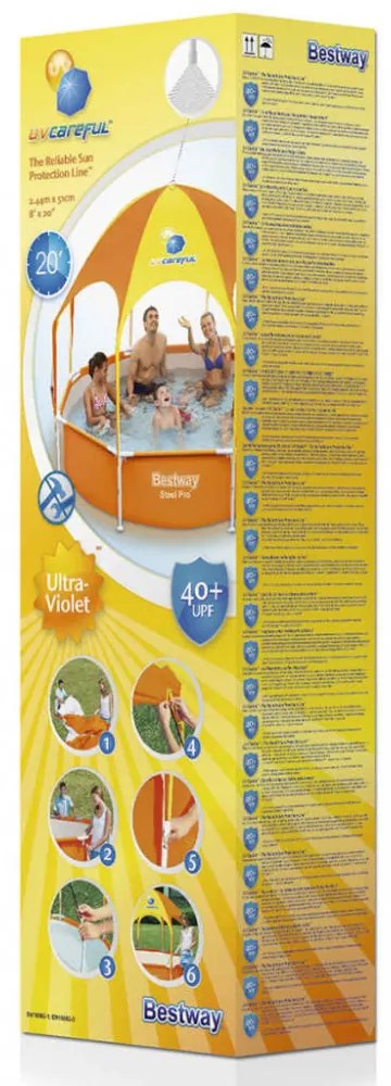 Bestway Steel Pro UV Careful talaj feletti gyerekmedence 244 x 51 cm