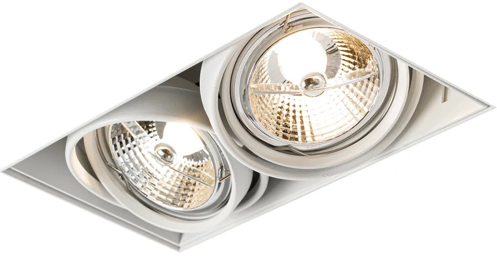 6 darabos süllyesztett spotlámpa szett fehér GU10 70mm 2-fényű keret nélküli - Oneon