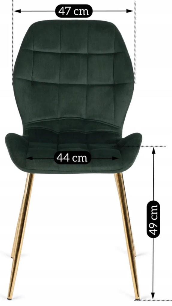 Zöld Bársony Étkezőszék. LUCKY