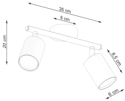 Sollux SL.1124 - Spotlámpa LEMMI 2xGU10/40W/230V fehér