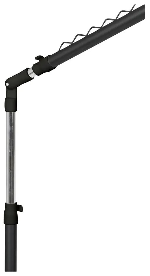 Fekete fém teleszkópos-gurulós ruhatartó állvány Under Stairs – Compactor