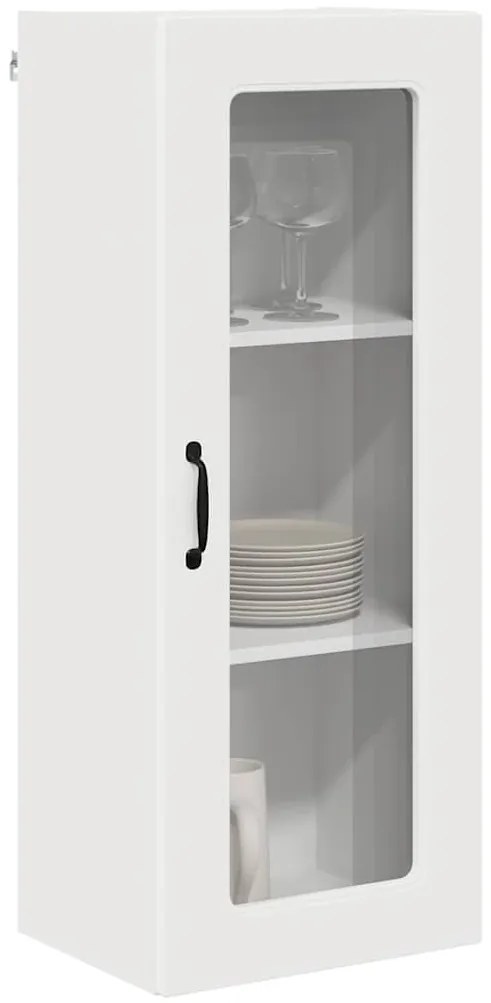 Fali konyhaszekrény polcokkal Fehér 40 x 31 x 100 cm Faanyag