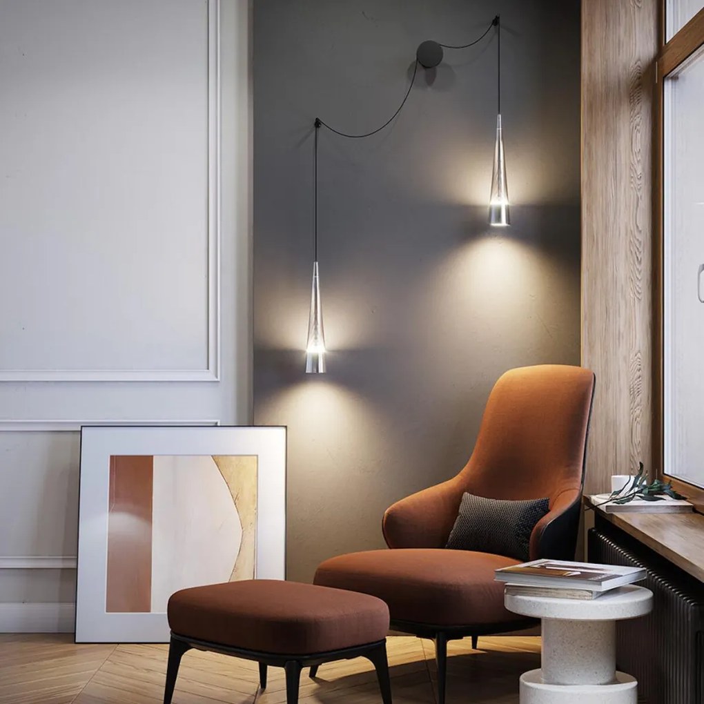 MAYTONI P090WL-L24CH3K SINTESI Többágú Függesztett Lámpa Króm LED IP20