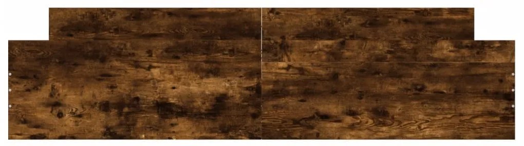 füstös tölgy színű ágykeret fej- és lábtámlával 180 x 200 cm
