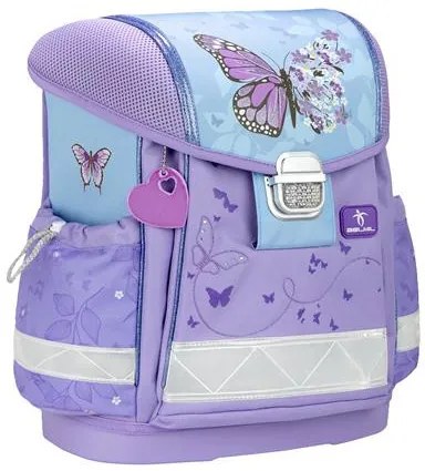 Iskolatáska, fémcsat, BELMIL Classy Purple Blue Butterfly, pillangó (BL40313AG61L)