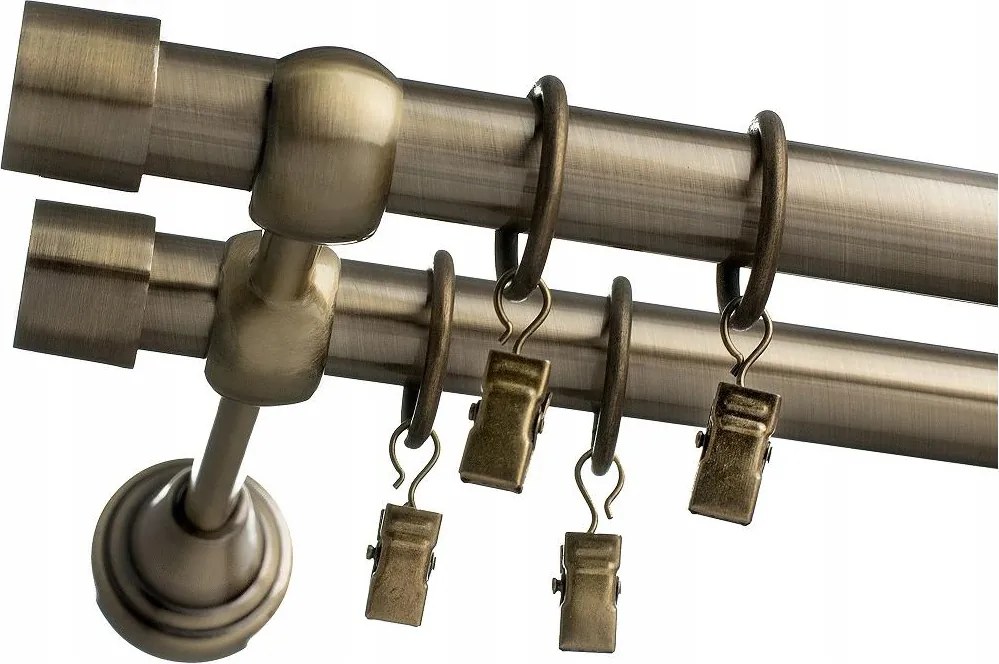 Dupla Egyenes Függönykarnis 19mm 140cm Különböző Színekben