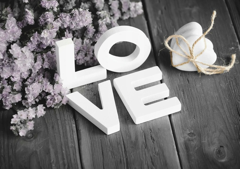 Fotótapéta A Konyhába Love Virágok Szív 368 x 254