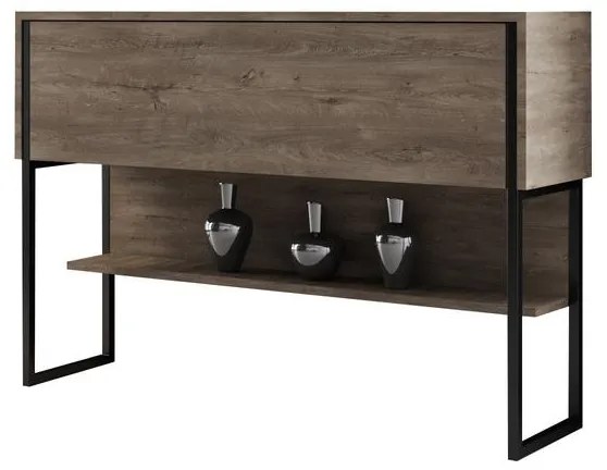 Komód Luxe - Black, Walnut