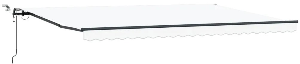 Automatikus behúzható napellenző LED világítással fehér 500x300 cm