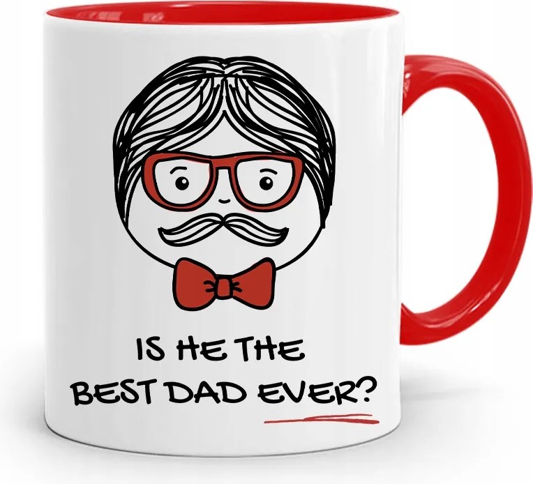 Piros Bögre Apának Best Dad Ever? fényképes nyomattal