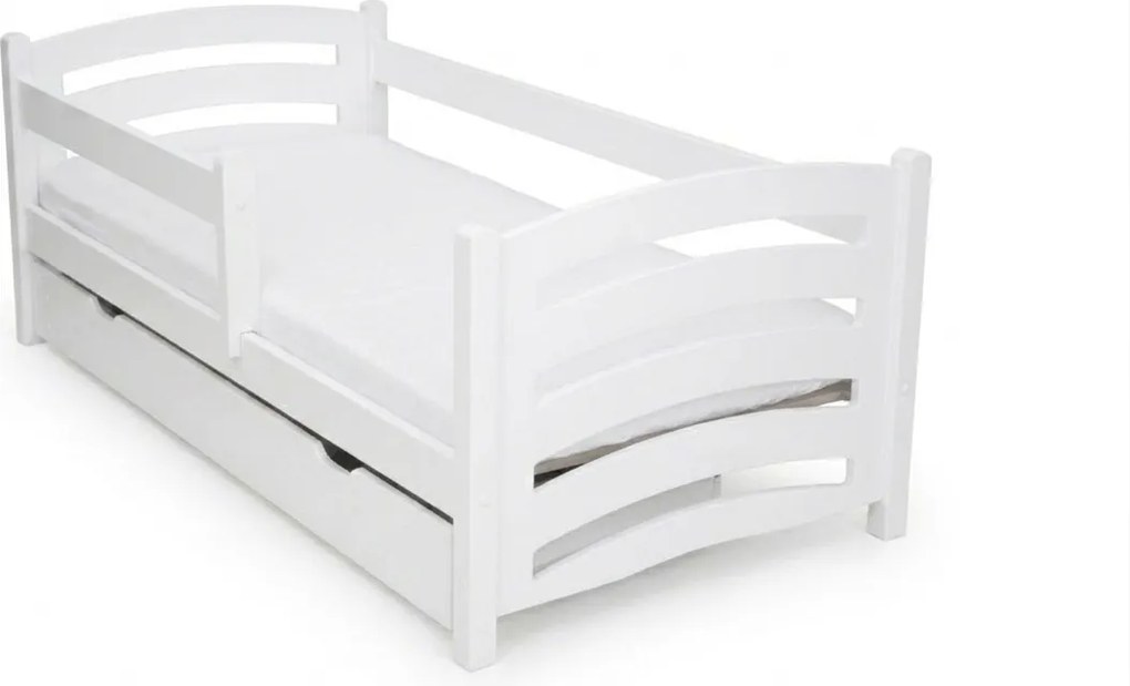 Gyerekágy MELA 80 x 160 cm, fehér Ágyrács: Lamellás ágyrács, Matrac: EASYSOFT 8 cm matrac