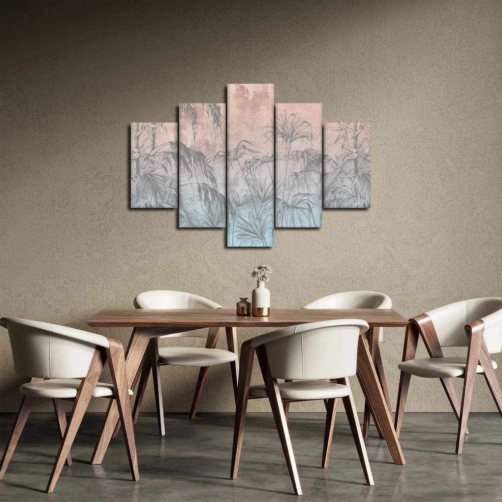 Kép - Trópusi növények a falon (150x105 cm)