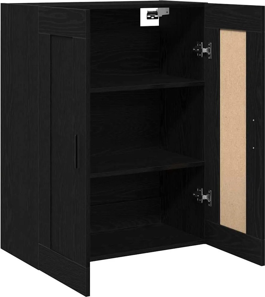 vidaXL Fali szekrény Fekete tölgy 69,5 x 34 x 90 cm Faanyag