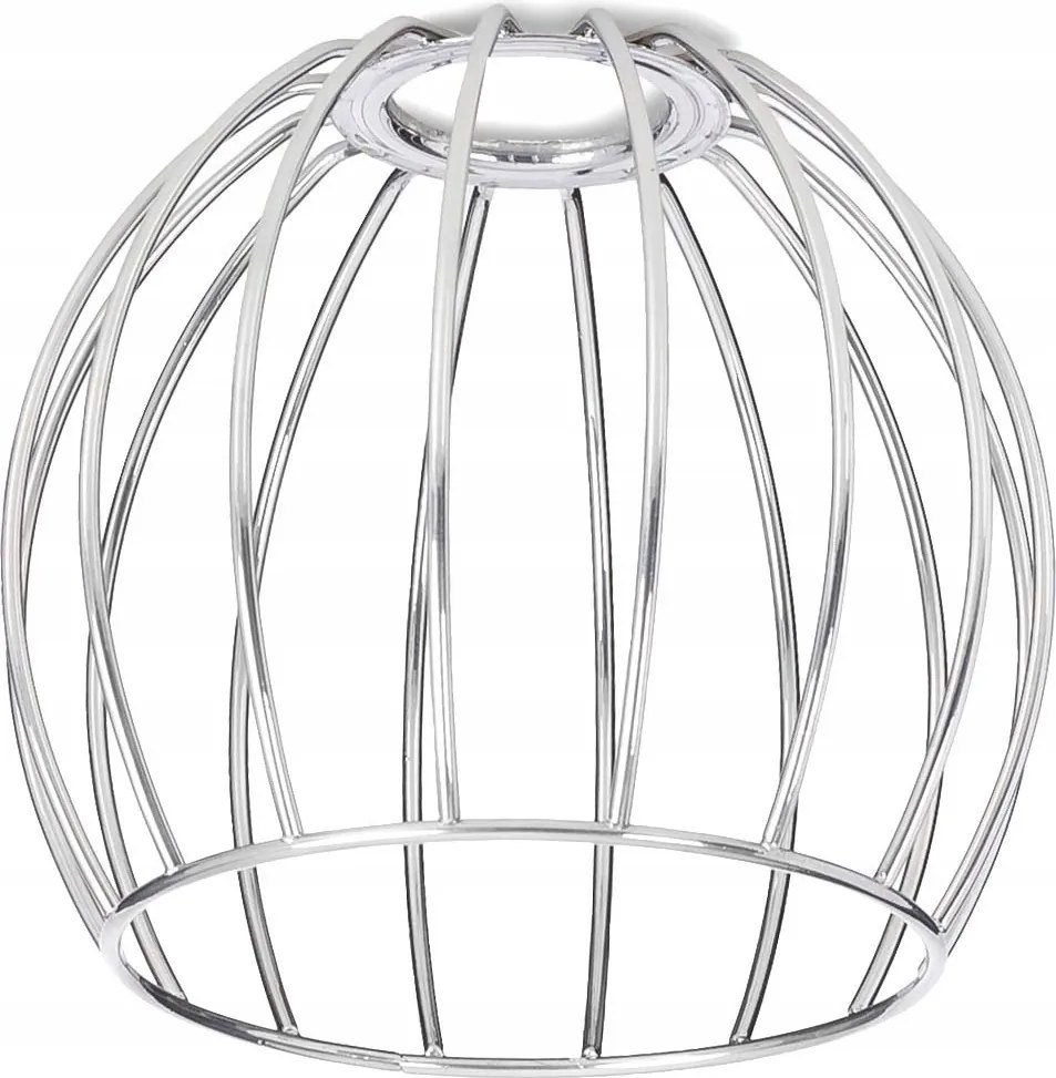 Fém drót lámpabúra E27-es loft gömb króm