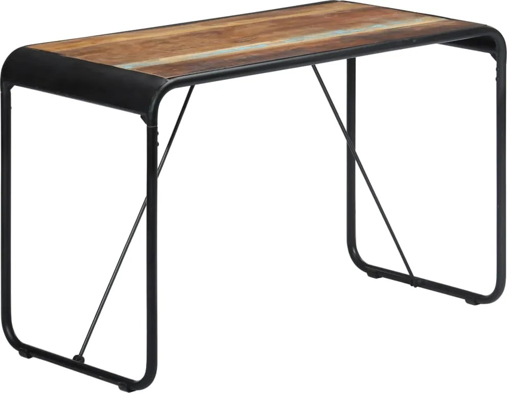 vidaXL tömör újrahasznosított fa étkezőasztal 118 x 60 x 76 cm