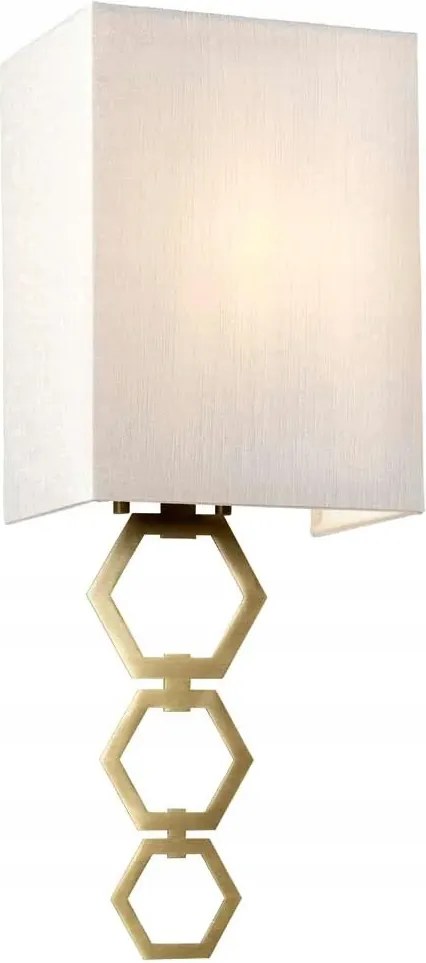 Fali lámpa modern dekoratív sárgaréz lámpaernyővel 17 cm Elstead