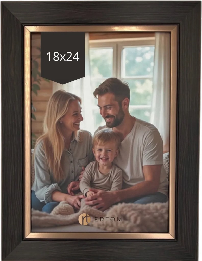 Képkeret 18x24 gloria barna modern