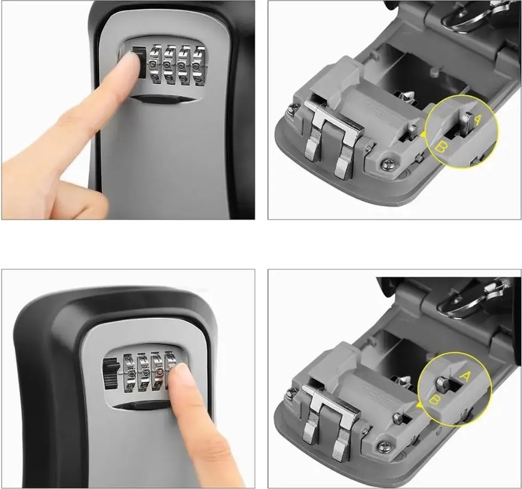 Tartós műanyagból készült kulcsszéf