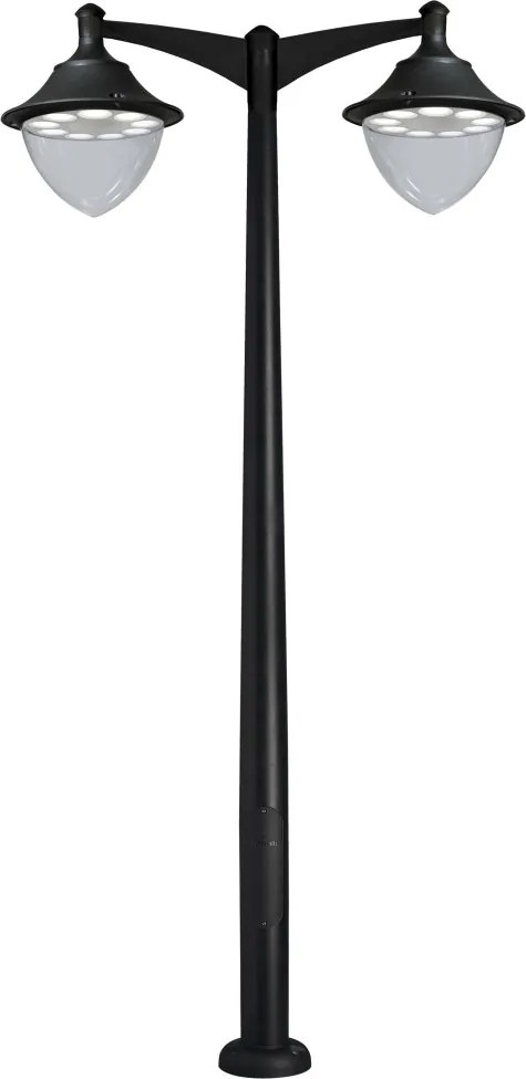 NOVOLUX 408E-G31X1A-02 GUNTHER Kandeláber Fekete, Átlátszó GX53 IP65