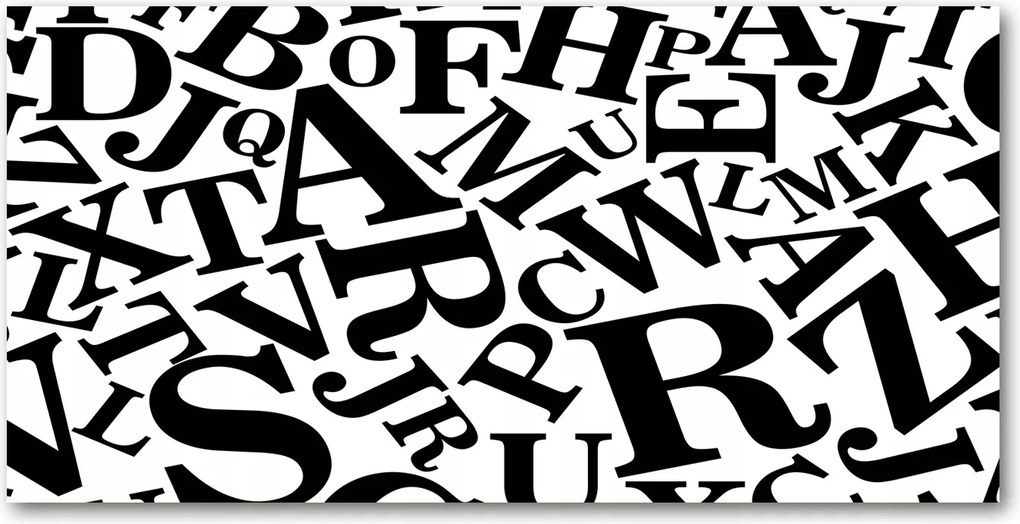 Fotótapéta falra edzett üveg Ábécé 140x70