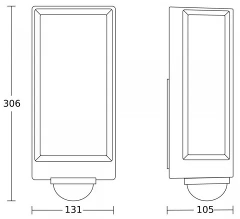 Steinel 085261 - LED Kültéri fali lámpa érzékelővel L42SC LED/13W/230V
