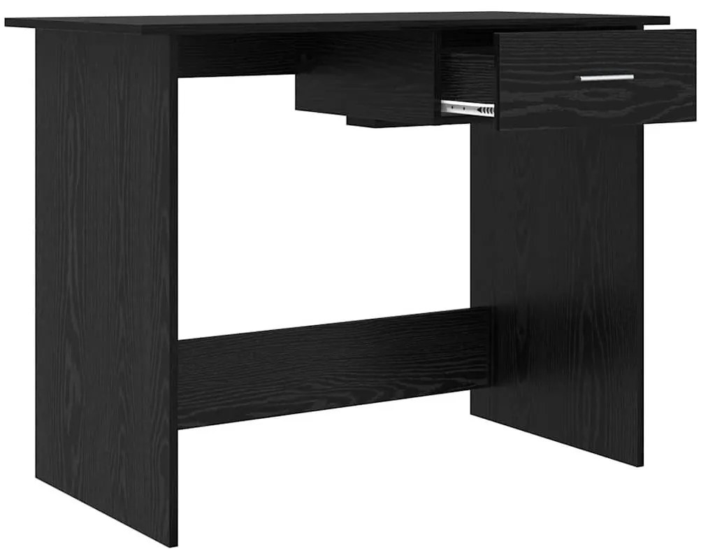 Asztal fiókkal Musta tammi 100 x 50 x 76 cm Faanyag