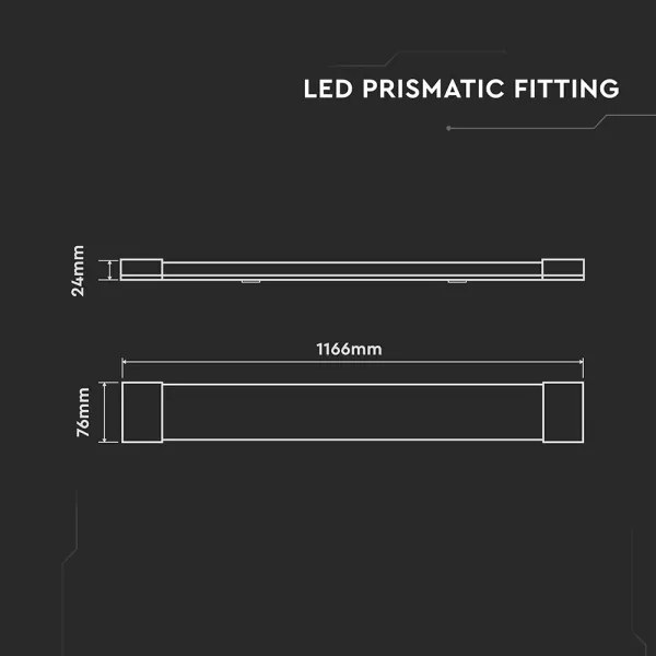 LED Pultmegvilágító LED/40W/230V 6500K 116 cm