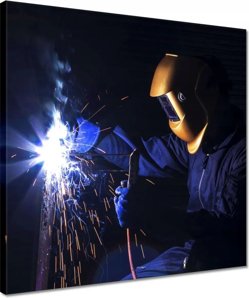 Vászonkép 40x40 Hegesztő hegesztő fém