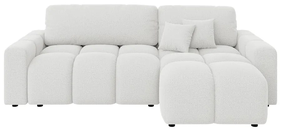 Fehér kinyitható sarokkanapé (variálható) Luki – Ropez