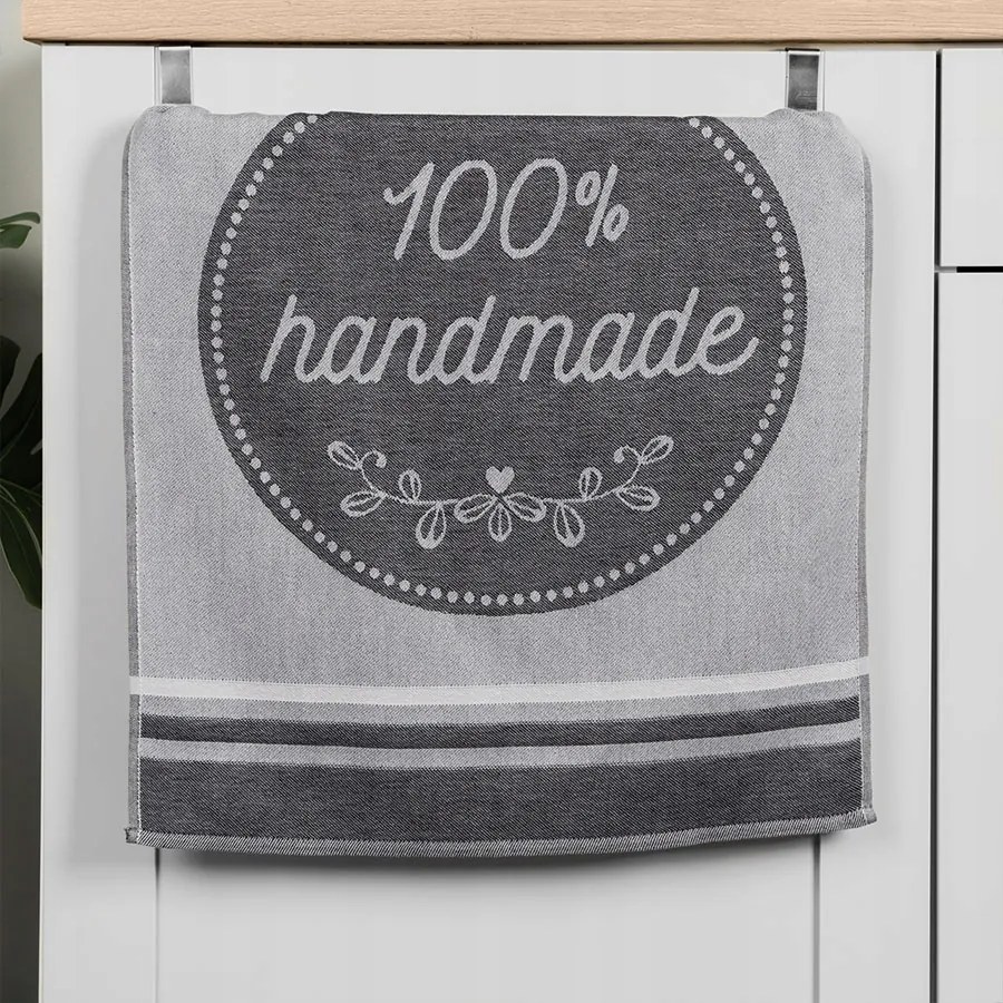 Konyhai törlőkendő Handmade , méret 50x70cm k. szürke
