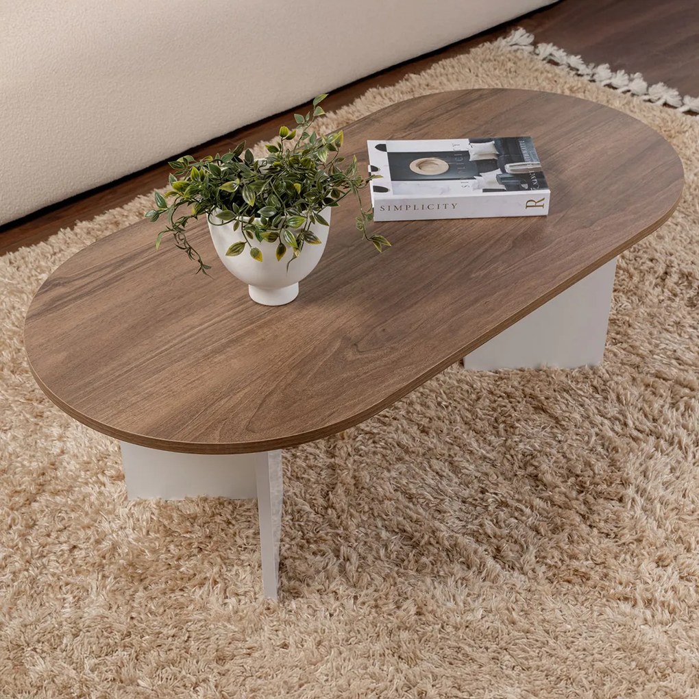 Konferenciaasztal Sable Walnut White