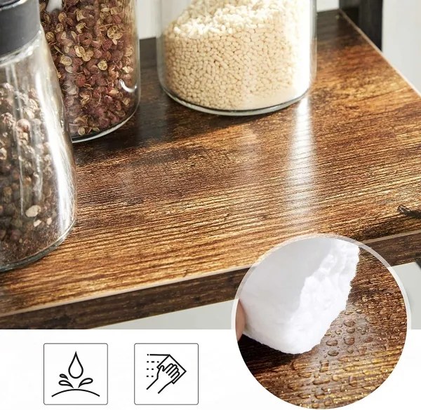 Tárolópolc MARGE barna/fekete