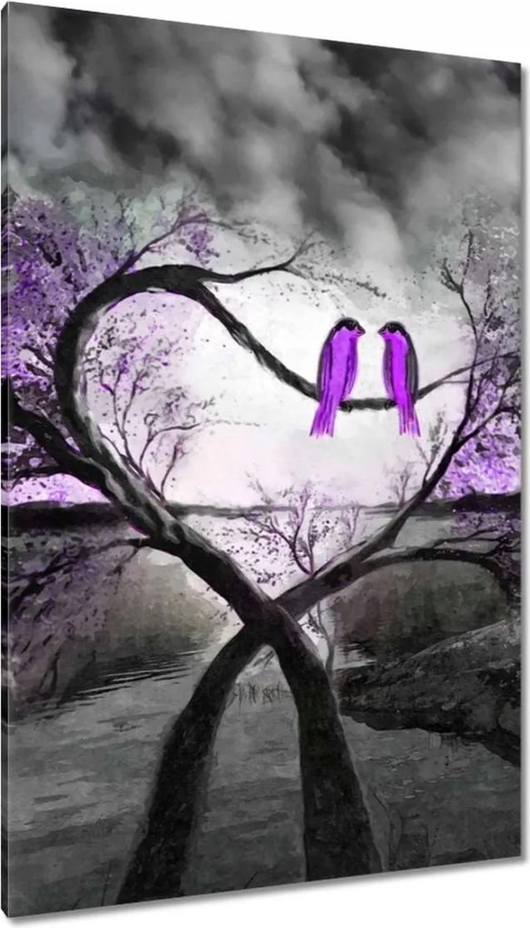 Vászonkép 80x120 Udvarlás a holdfényben