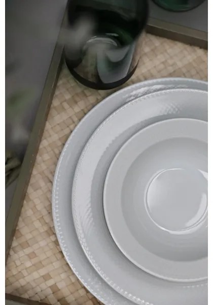 18 darabos fehér porcelán étkészlet