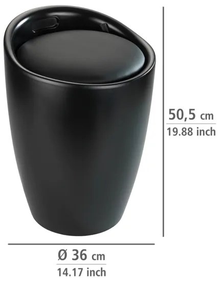 WENKO 24229100 - Zsámoly CANDY 36x50,5 cm fekete