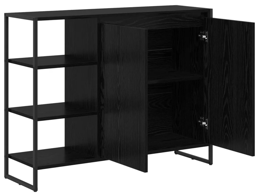 Oldalsó szekrény Fekete tölgy 96.5 x 30 x 75 cm Faanyag