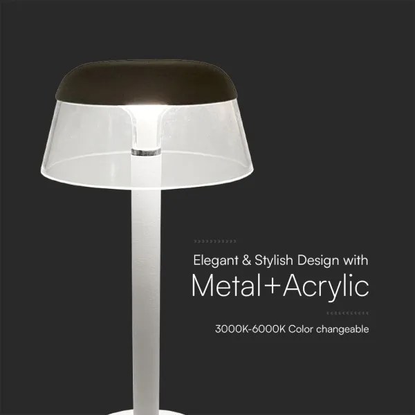 LED Dimmelhető újratölthető érintőképernyős asztali lámpa LED/3W/5V 3000-6000K fehér